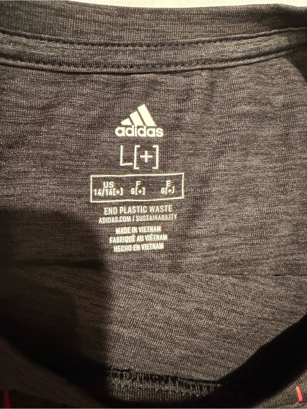 Adidas Kids' Wicking Athletic Tee - 14/16 Husky - Picture 2 of 3